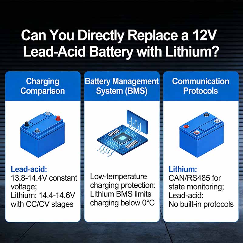 Can You Directly Replace a 12V Lead-Acid Battery with Lithium