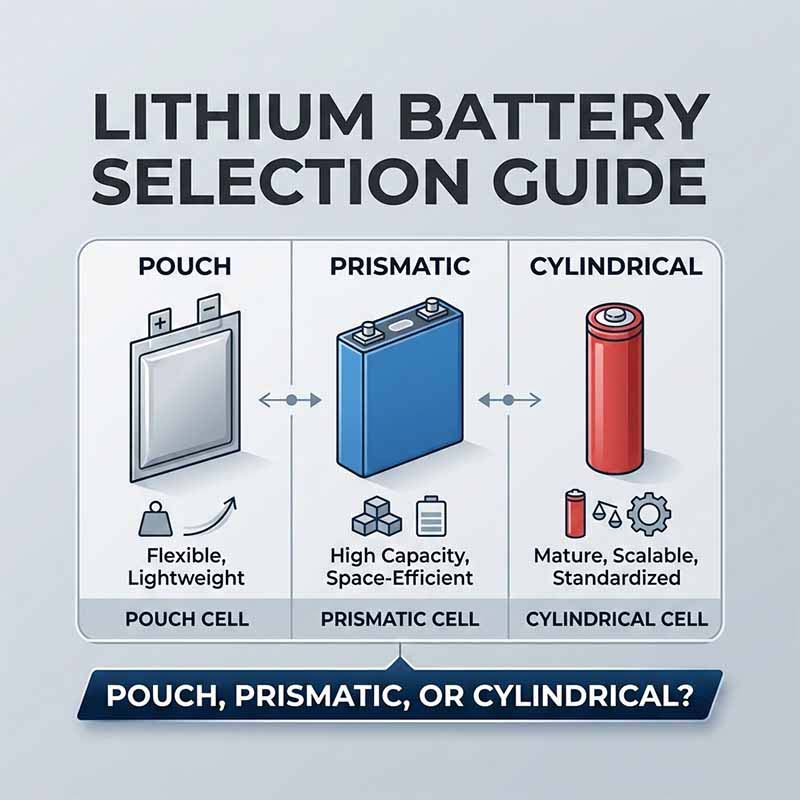 Lithium Battery Selection Guide Pouch, Prismatic, or Cylindrical