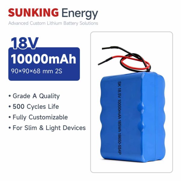 18V 10000mAh Lithium Battery Pack 18650-5S4P