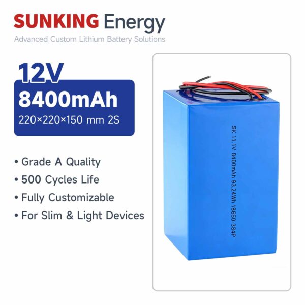 12V 8400mAh Lithium Battery Pack 18650-3S4P